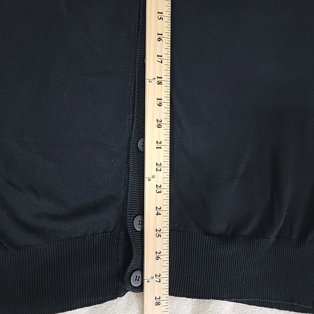 Men's Vintage Pronto Uomo Firenze black  cardigan Vest Sz XL Cotton Blend Italy
